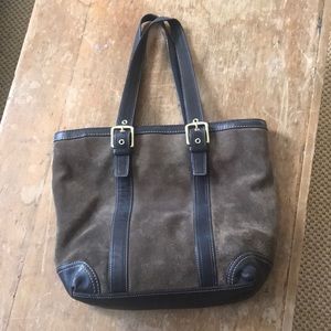 Coach suede tote